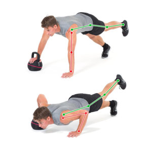 Push-up One Arm Leg