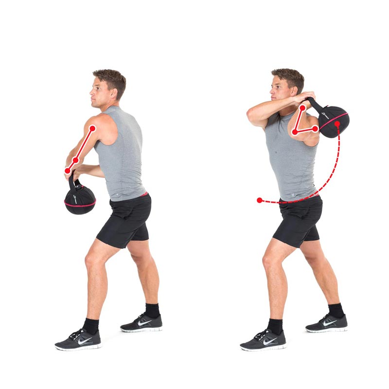 Kettlebellübung Wood Choppers